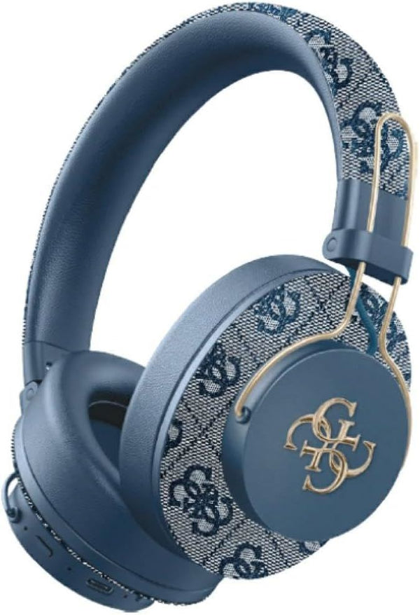 Guess 4G Big Metal Logo Bluetooth On Ear ENC Headphone Blue - GUBHS72P4FC4MB