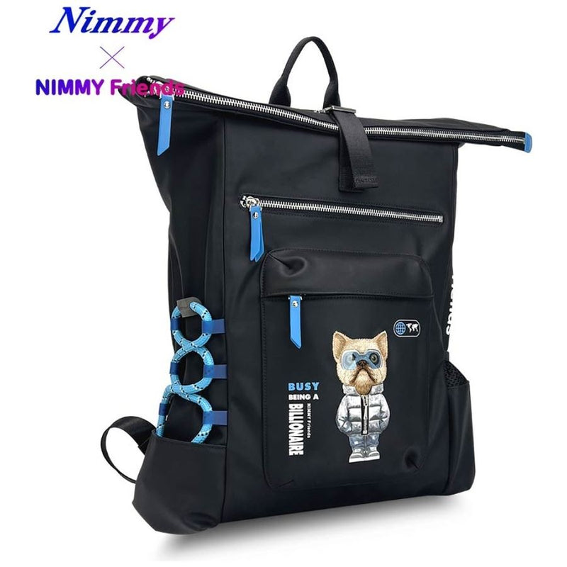Nimmy Glasses Cool Cat Laptop Backpack Black - N-KM-DNBB-01