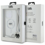 Karl Lagerfeld Crossbody IML Karl Head with MagSafe Case for iPhone 15 Pro Max 6.7" Clear - KLHMP15XHCKHNT