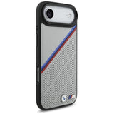 BMW M Tricolor Metal Logo Case with MagSafe for iPhone 17 Air 6.5" Grey - BMHMP17M25PCSPEG
