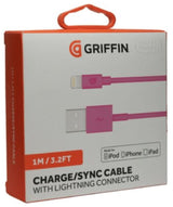 Griffin 1M Lightning Cable Pink - GP-003-PNK