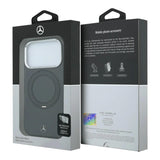 Mercedes Iconic Logo Case with 360 MagSafe Ring Stand for iPhone 17/18 Pro 6.3" Black - MEHMP18L25HRSILK