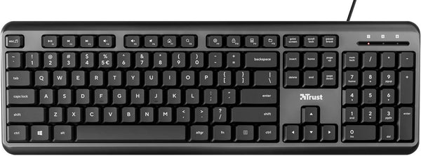 Trust ODY 1.8M Silent Keyboard UK QWERY Black - 24511