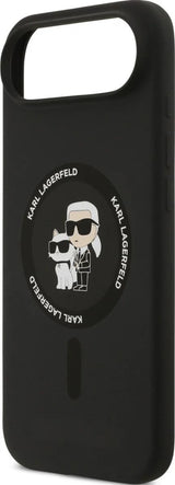 Karl Lagerfeld Liquid Silicone Karl and Choupette with MagSafe Case for iPhone 17 Air 6.5" Black - KLHMP17MSCMKCRHK