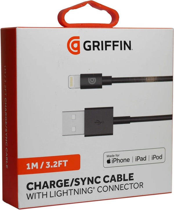 Griffin 1M USB A to Lightning Cable Black - GP-003-BLK