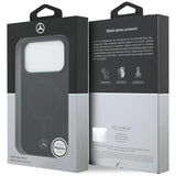 Mercedes Plain Smooth Leather Case with MagSafe for iPhone 17 Air 6.5" Black - EMHMP17M23RCMK