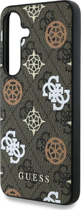 Guess 4G Printed Coloured Peony Pattern Case with MagSafe for Samsung Galaxy S25 6.2" Brown - GUHMS25SP4PWPW
