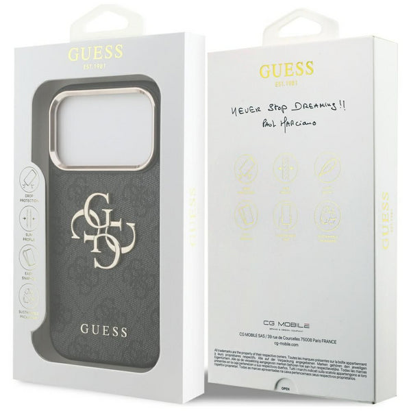 Guess Big 4G Classic Logo Case for iPhone 17 Pro 6.3" Black Gold - GUHCP17L4GMGCGR
