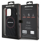 Mercedes AMG Carbon Pattern Liquid Silicone Case with MagSafe for iphone 15 Pro 6.1" Black - AMHMP15L23SMRK