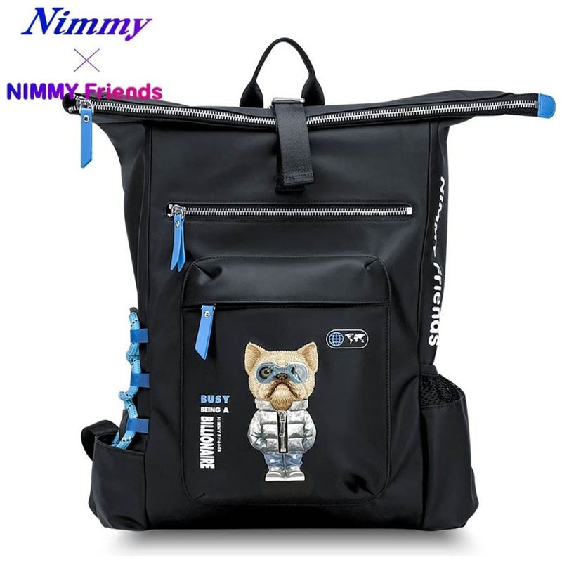 Nimmy Glasses Cool Cat Laptop Backpack Black - N-KM-DNBB-01