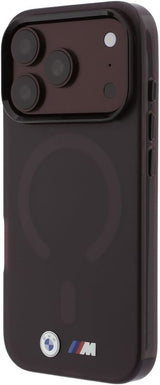 BMW M IML Frosted Metal Logo Trims Case with MagSafe for iPhone 17/18 Pro Max 6.9" Burgundy - BMHMP18X26HTFMILR