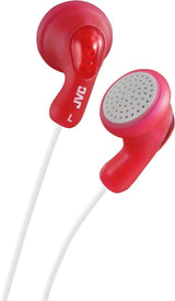 JVC Gumy Wired 3.5mm In Ear Stereo Headphones Raspberry Red - HA-F14-RN-U