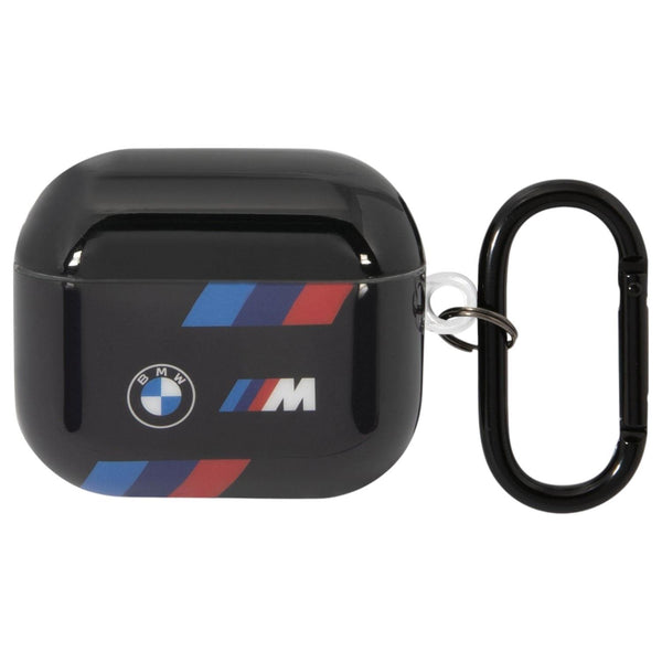 BMW M Series Tricolor Stripes with Ring Case for Airpods Pro 2 Black  - BMAP222SOTK