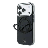 Mercedes Iconic Logo Case with 360 MagSafe Ring Stand for iPhone 17/18 Pro 6.3" Black - MEHMP18L25HRSILK