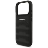 AMG Leather Debossed Lines Logo Case for iPhone 17 Pro 6.3" Black - AMHCP17LGSEBK