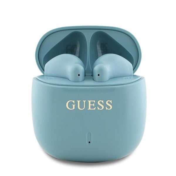 Guess Printed Classic Logo TWS Wireless Earphones Turquoise - GUTWSJ14ESGQ