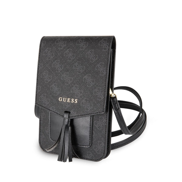 Guess 4G Universal Wallet Phone Bag With Strap Black - GUWBSQGBK