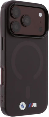 BMW M IML Frosted Metal Logo Trims Case with MagSafe for iPhone 17/18 Pro Max 6.9" Burgundy - BMHMP18X26HTFMILR