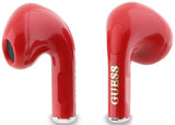 Guess Glossy Effect Printed Classic Logo & Charm TWS Earphones Red - GUTWSXMCCLR