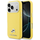 Karl Lagerfeld Karl & Choupette Head Pins Saffiano Case with MagSafe iPhone 17 Pro Max 6.9" Yellow - KLHMP17X6PFKCLY