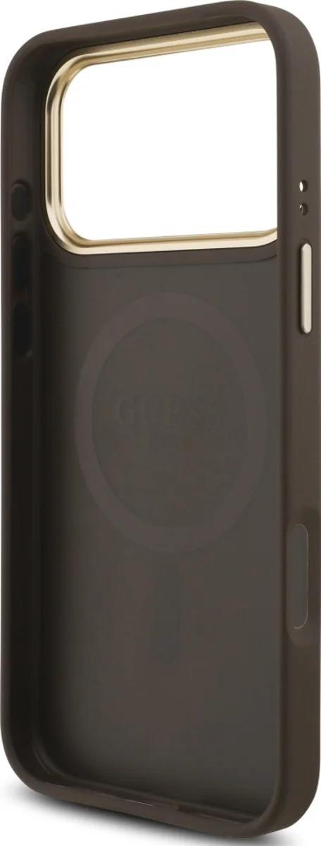 Guess 4G Triangle Logo Case with MagSafe for iPhone 17 Pro Max 6.9" Brown Gold - GUHMP17XP4GTDGMW