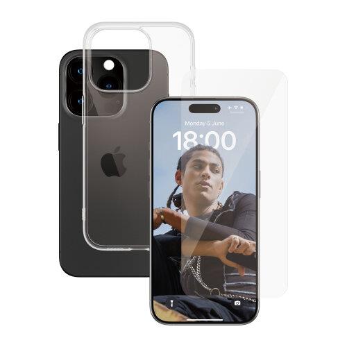 Panzer Glass 2 in 1 Bundle for iPhone 15 Pro 6.1" Clear - BULKSAFE95577