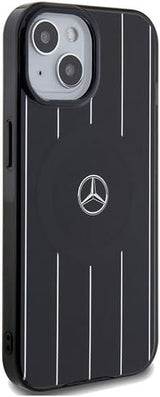 Mercedes Benz Double Layer Crossed Line Case with MagSafe for iphone 15 6.1" Black - MEHMP15S23HRSK