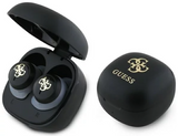 Guess 4G Printed Logo TWS Mini Bluetooth Earphones with Docking Station Iridescent Black- GUTWSJ144ESK