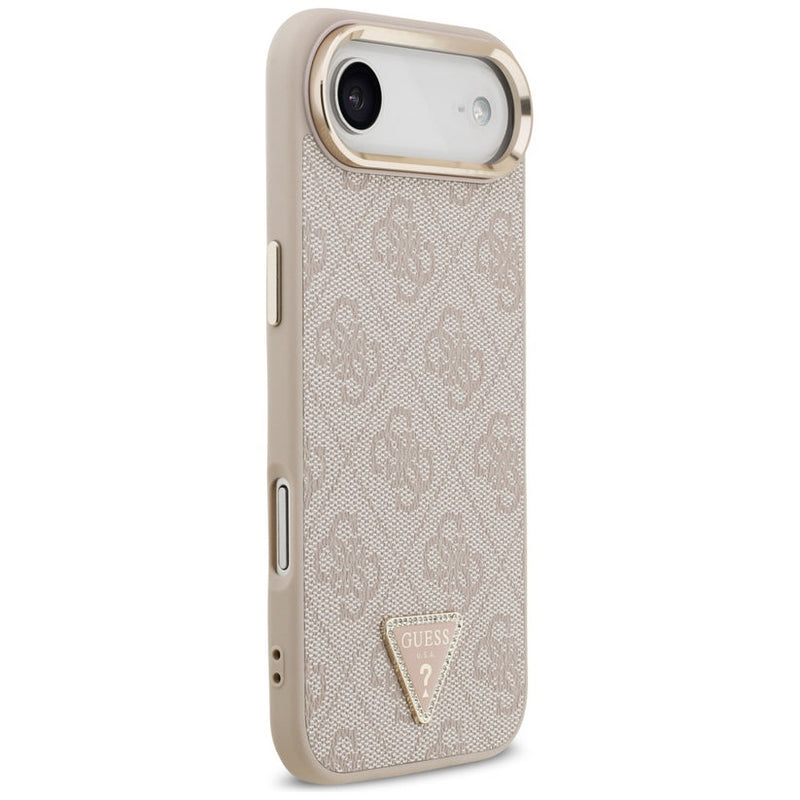 Guess 4G Triangle Logo Case with MagSafe for iPhone 17 Air 6.5" Rose Gold - GUHMP17MP4GTDGMP