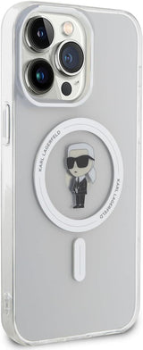 Karl Lagerfeld Ikonik Hard Case with MagSafe for iphone 15 Pro Max 6.7" Clear - KLHMP15XHFCNOT