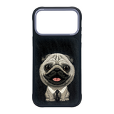 Nimmy Big Eye Cute Pet Pug Dog Case with MagSafe for iPhone 17 Pro Max 6.9" Black Grey - N-XDY-IP17-PRO-MAX-09-A