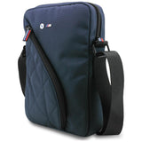 BMW M Series Nylon Pockets 10" Tablet Bag with Metal Logo Navy Blue - BMTB10PNYPOV