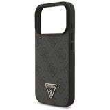 Guess 4G Triangle Logo With Pearl Strap MagSafe Case for iPhone 17 Pro 6.3" Black - GUHMP17LP4TSDPPSK