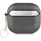 Guess Metallic Script Charm Case for AirPods 4 Black - GUA4PGMCSK