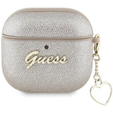 Guess Metallic Script Charm Case for AirPods 4 Gold - GUA4PGMCSD