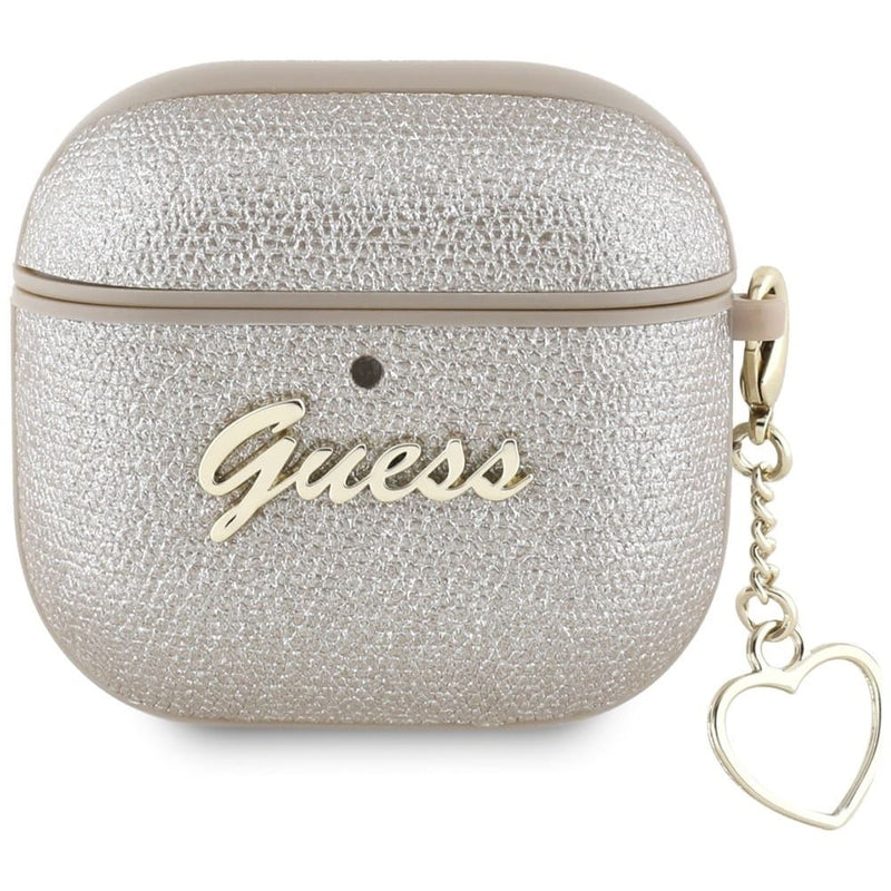 Guess Metallic Script Charm Case for AirPods 4 Gold - GUA4PGMCSD