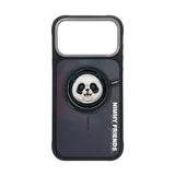 Nimmy Big Eye Cute Pet Travel Panda Face Case with Detachable MagSafe Grip for iPhone 17 Pro 6.3" Black Grey - N-XDY-CXZJZH-IP17-PRO-06-A