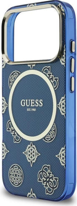 Guess IML Peony Dot Case with MagSafe for iPhone 17 Pro 6.3" Blue - GUHMP17L5HPOEDB