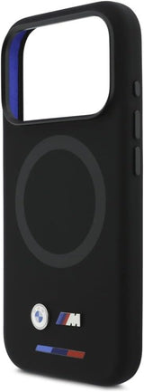 BMW M Series Liquid Silicone Case with MagSafe for iPhone 17 Pro 6.3" Black - BMHMP17L25SITBOK