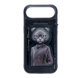 Nimmy Black Cat Magnetic Combo Case with Detachable MagSafe Card Holder Stand for iPhone 17 Air 6.5" Black - N-CXMC-KTZH-IP17-AIR-03