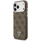 Guess 4G Triangle Logo Case with MagSafe for iPhone 17 Pro Max 6.9" Brown - GUHMP17XP4TSRCMW