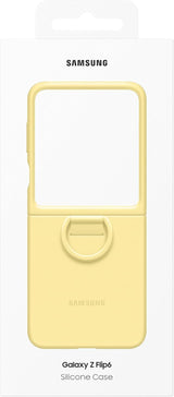Samsung Galaxy Z Flip 6 Silicone Case with Ring Yellow - EF-PF741TYEGWW