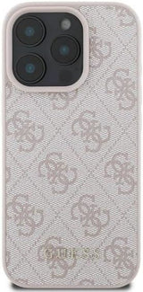 Guess Leather 4G Classic Logo Hardcase with MagSafe for iphone 16 Pro 6.3" Pink - GUHCP16LG4GFPI