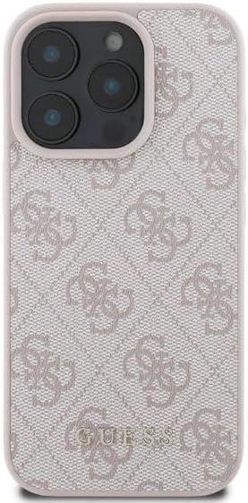 Guess Leather 4G Classic Logo Hardcase with MagSafe for iphone 16 Pro 6.3" Pink - GUHCP16LG4GFPI