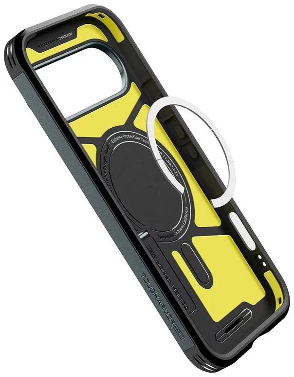 Spigen Tough Armor AI Case with Pixelsnap for Google Pixel 10 Pro XL 6.8" Abyss Green - ACS09730