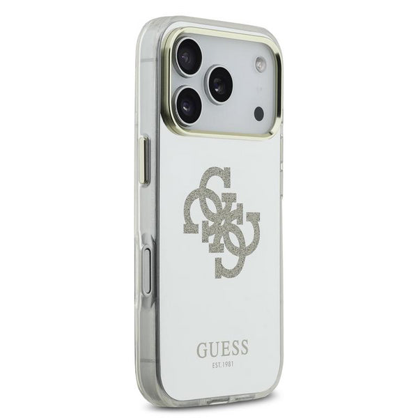 Guess PC/TPU Mirror 4G Glitter Logo Case with MagSafe for iPhone 17 Pro 6.3" Gold - GUHMP17LHMR4GDG