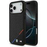 BMW M Carbon Tricolor Line Case with MagSafe for iPhone 17 Pro Max 6.9" Black - BMHMP17X23PUDTK