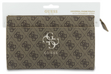Guess PU Big 4G Logo Universal Phone Pouch with Strap Brown - GUWPO5P4GP4GLW