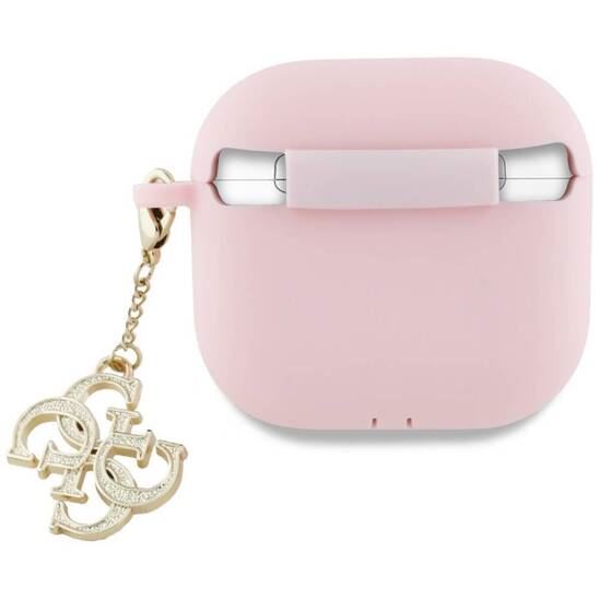 Guess 4G Silicone Charm Case for AirPods 4 Pink - GUA4LECG4P