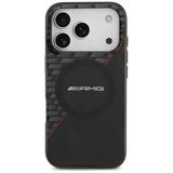 AMG Double Layer Transparent Rhombs Case with MagSafe for iPhone 17 Pro 6.3" Black Red - AMHMP17L24HRDKR